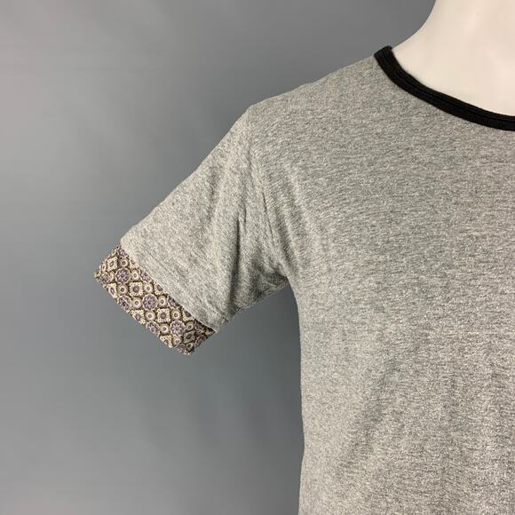 SASQUATCHfabrix Size XL Grey Cotton Silk Crew-Neck T-shirt - Picture 2 of 7